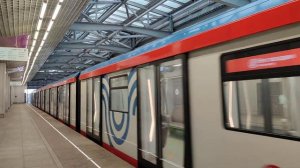 Обкатка метропоезда Москва-2024 на станции Технопарк