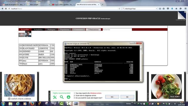 Afficher les données d'une base oracle dans un navigateur via php смотреть онлайн