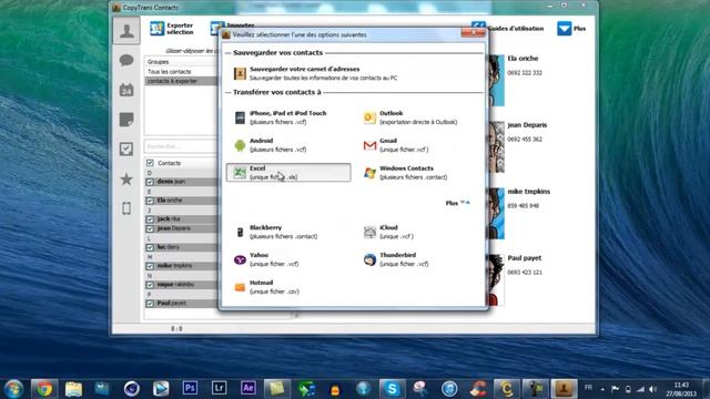 Exporter contacts iPhone à Excel смотреть онлайн