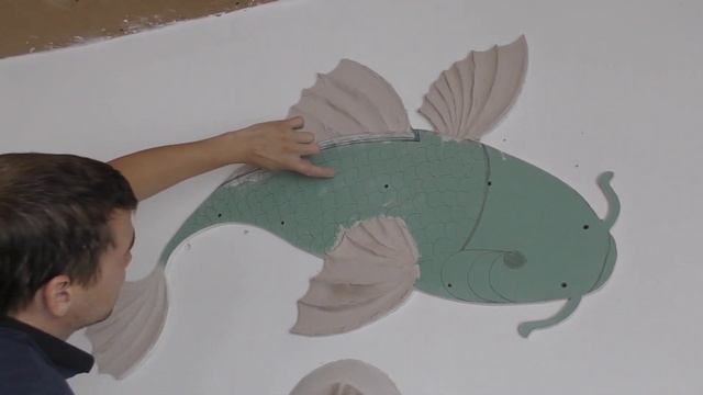 Декоративная отделка стен своими руками Золотые карпы смотреть онлайн