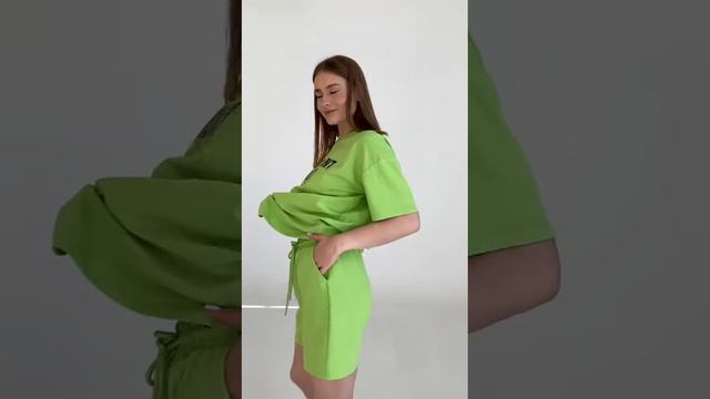 Костюм с шортами женский (салатовый) смотреть онлайн