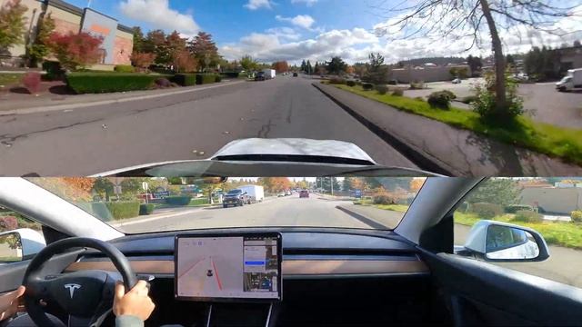 FSD Beta 10.2 vs roundabouts смотреть онлайн