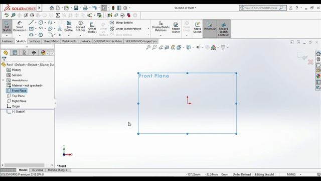 Solidworks Tutorial For Begineer #5 - How To Select Sketch Plane In Solidworks #SolidworksTutorial смотреть онлайн