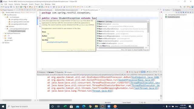 Create StudentException