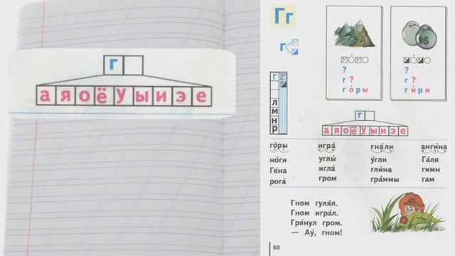 Букварь Репкина 1 класс. Буква Г . Стр.68 учебник "Школа Роcсии" by Elena Lileland смотреть онлайн