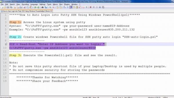 How to Auto Login into Putty SSH Using Windows PowerShell
