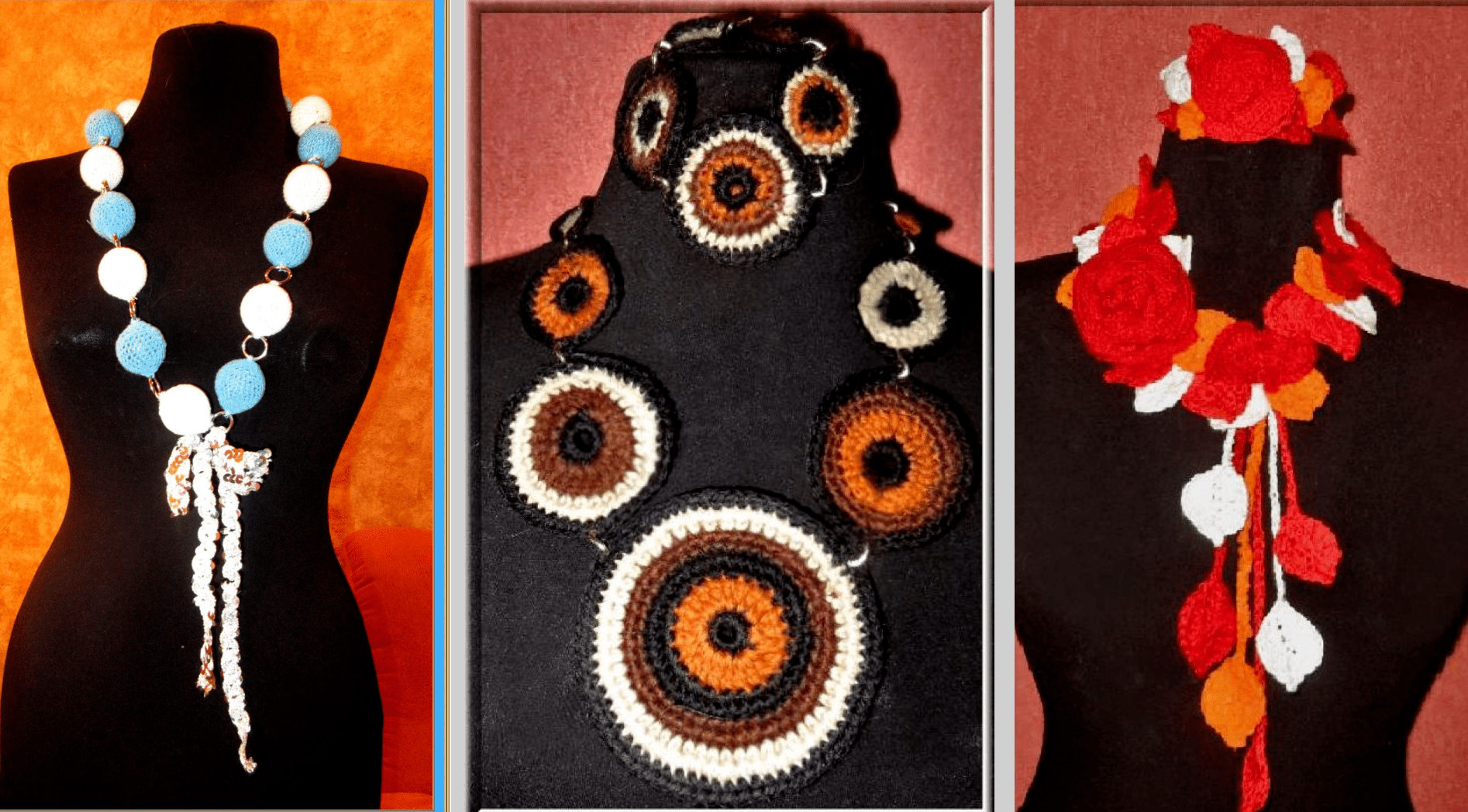 Вязаные украшения и аксессуары крючком. Работы Бережной Натальи. смотреть онлайн