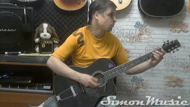 Акустическая гитара Caraya (мод) + подключение в комбик для электрогитары смотреть онлайн