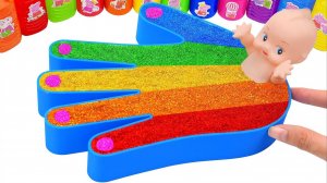 Первые мультфильмы. малыш и слаймы. Пупс. Яркие картинки. Звуки. Асмр.