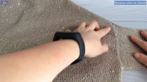 Джемпер спицами женский «Сорока» со спущенным рукавом сверху вниз без швов. Готовые работы вязание.