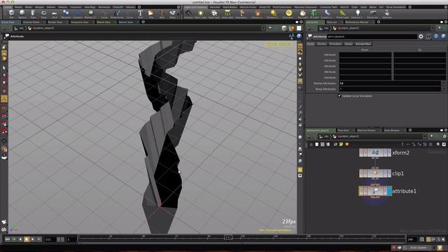 Houdini Animated Crack Through Ground Plane смотреть онлайн