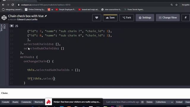 Chain Check box with vuejs смотреть онлайн