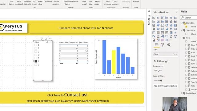 Compare selected client sales with other TOP N clients - Part 2 смотреть онлайн