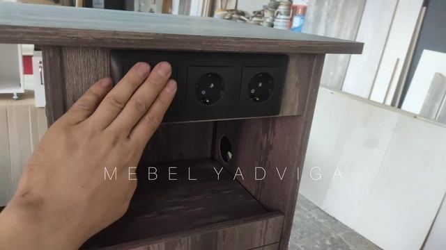 Маникюрный стол МС29 Академ в цвете ЛДСП Руанда + розетки #мебельядвига #маникюрныйстол