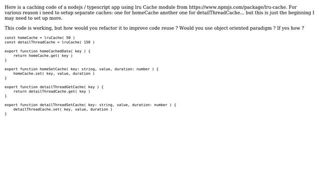 Code Review: Two (or more) LRU caches for a Node.js app смотреть онлайн