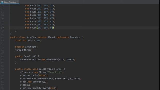 How to make the fire effect of the game DOOM in Java смотреть онлайн