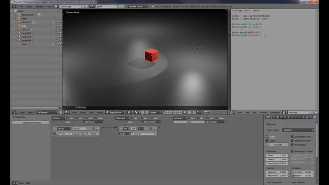 Objekt bewegen mit Python - Blender 3D Game Engine Tutorial смотреть онлайн