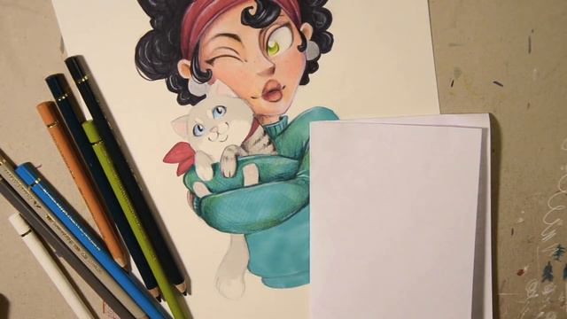 Speed Drawing "Ugly Christmas Sweater (and Cat)" смотреть онлайн
