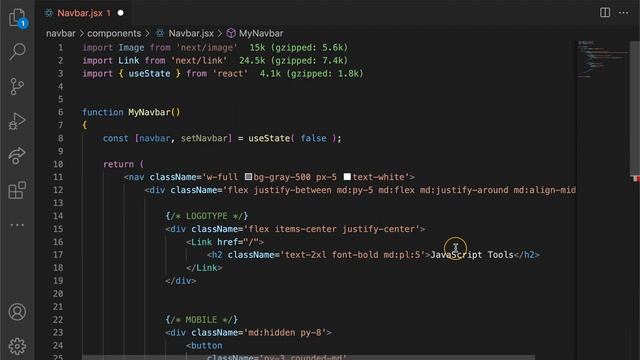 Next JS 13 - RESPONSIVE Navbar using Tailwind CSS смотреть онлайн