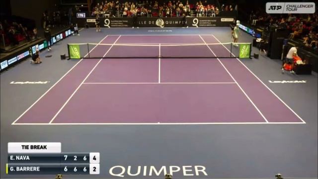 [FULL TIEBREAK] Emilio Nava (🇺🇸) vs Gregoire Barrere (🇫🇷) | Quimper 2023 R1 смотреть онлайн