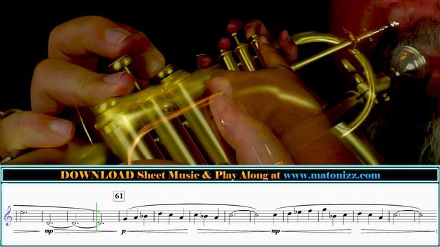 E.Satie - "Gymnopedie" No1 - FLUGELHORN/TRUMPET SOLO. Play Along! смотреть онлайн