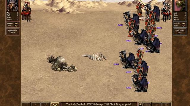 Heroes III Devils vs Red Dragons 99999 of each unit смотреть онлайн