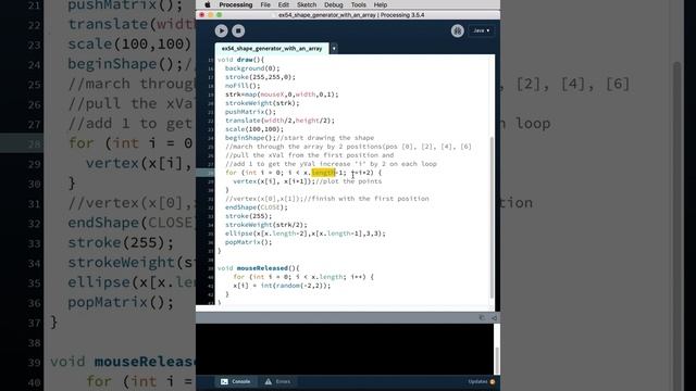 processing ex54 shape generator with array смотреть онлайн