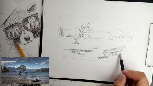 Мини Курс - Рисунок Ручкой День 2 - Рисуем Природу смотреть онлайн