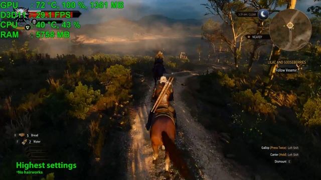 GTX 960 | i5 4440 The Witcher 3 - Highest Settings смотреть онлайн