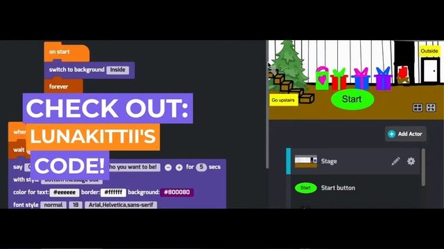 Made with Tynker - Virtual XmasTour - Coding Project by Kids (LUNAKITII) смотреть онлайн