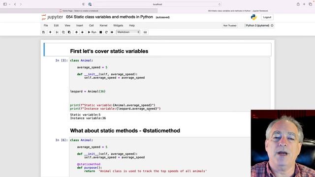 Static class variables and methods in Python смотреть онлайн