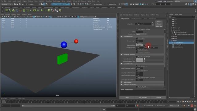Autodesk Maya + PhysX (Урок 05) Решатель - Solver