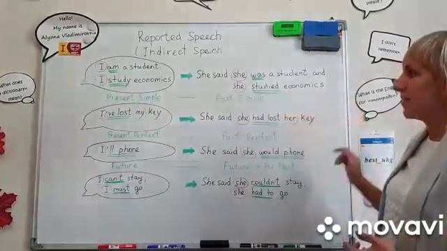 Reported Speech Statements смотреть онлайн