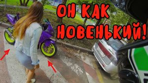 Реакция ДЕВУШКИ  НА МОТОЦИКЛ! Я в ШОКЕ! (с)