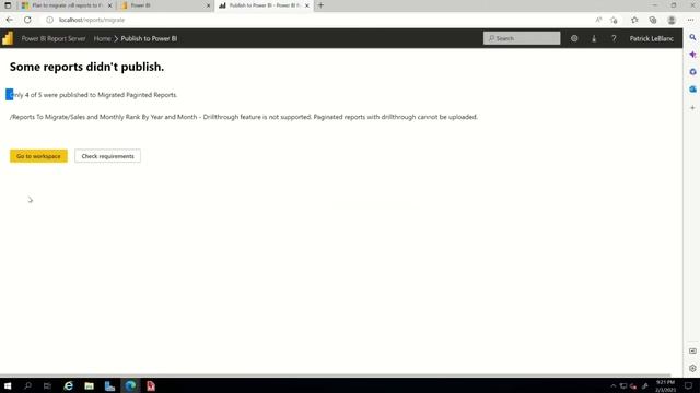 Publish/Migrate your RDL files from Power BI Report Server to the service смотреть онлайн