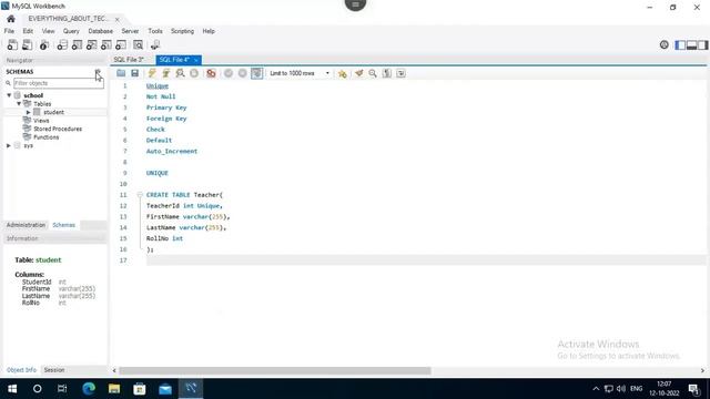 UNIQUE Constraint in MySQL смотреть онлайн