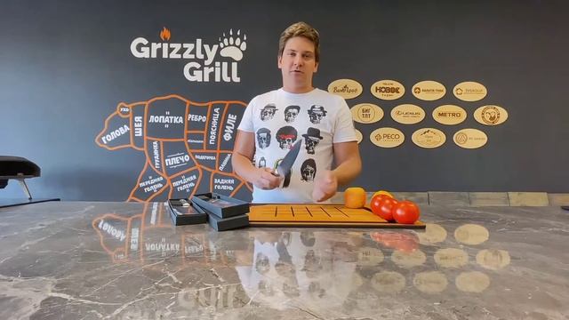 Тест японского ножа из дамасской стали | Обзор от Grizzly Grill смотреть онлайн