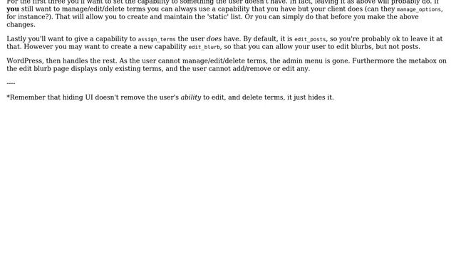 Wordpress: Creating "static" taxonomies to choose from, inside custom post type? (4 Solutions!!) смотреть онлайн