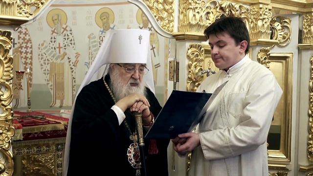 Митрополит Филарет на Пасху совершил богослужение в домовом храме Минского епархиального управления смотреть онлайн
