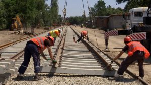 Рельсы и шпалы новой Западной трамвайной линии начали укладывать в Краснодаре