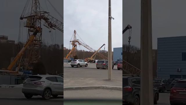 монтаж башенного крана КБМ 401п | Строительство ФОКА