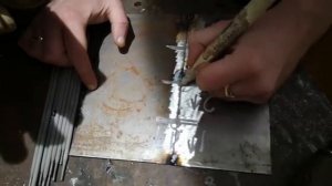 Сварка Обратно-ступенчатым способом электродом.Сварка тонкого меттала без деформаций