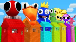 7 РАЗНОЦВЕТНЫХ ДОМОВ РАДУЖНЫХ ДРУЗЕЙ В МАЙНКРАФТ