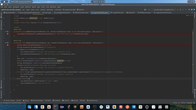 Create Authentication and Create Session using servlet(without spring security/spring framework) смотреть онлайн