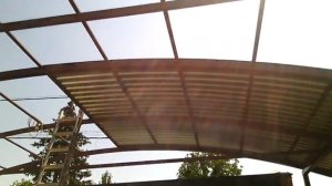 Металлопрофиль поперек арки