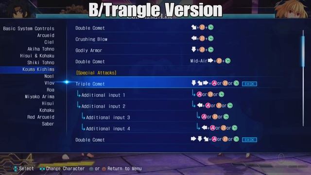 Melty Blood Type Lumina Kouma Combo Tutorial смотреть онлайн