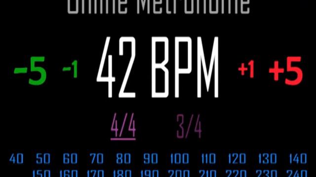 Metronomo Online - Online Metronome - 42 BPM 4/4 смотреть онлайн