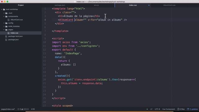 6.- Uso de componentes - Taller de Apps Univerales con Vue y Nuxt смотреть онлайн