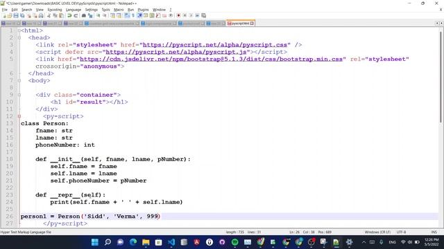 How to use Python Class In HTML | pyScript.js смотреть онлайн