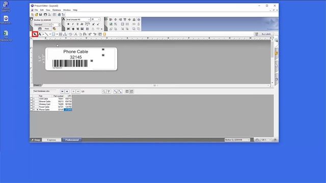 P-touch Editor – link to database or spreadsheet - Windows смотреть онлайн
